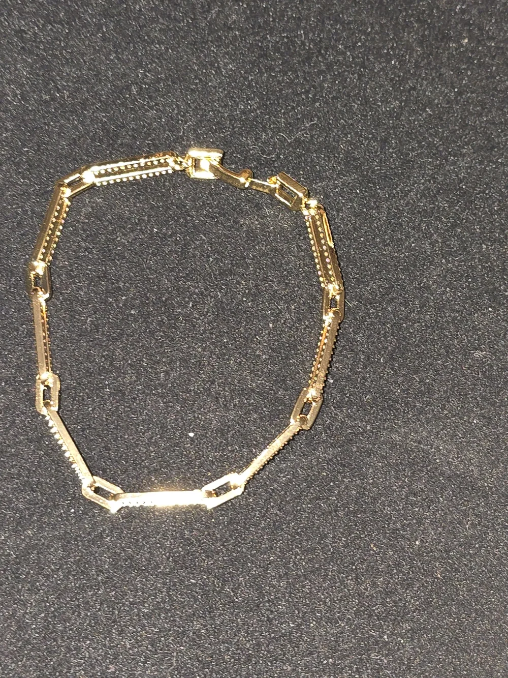 22kgp Dubai Gold Pavé Link Bracelet - Women's Jewelry